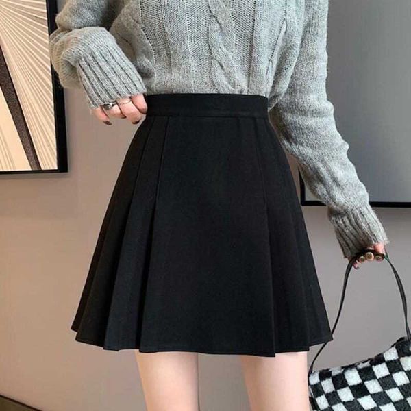 black pleated large half for women spring and autumn 2023 new girl versatile chubby mm high waisted slim a-line short skirt
black pleated large half for women spring and autumn 2023 new girl versatile chubby mm high waisted slim a-line short skirt