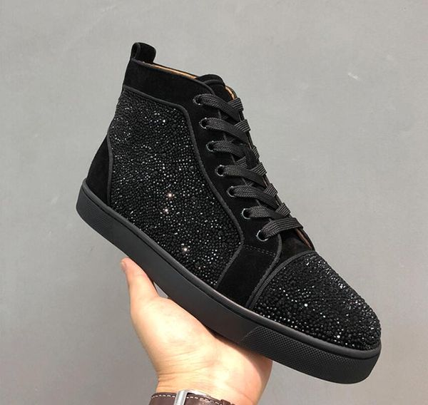 luxury accessories shoes luxury brand high full diamond men's shoes black suede rhinestone red bottom shoes couple models rivet high-re
luxury accessories shoes luxury brand high full diamond men's shoes black suede rhinestone red bottom shoes couple models rivet high-re