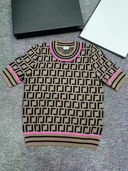 women's knit t-shirt designer knitted short sleeves women knitwear fashion phosphor letter print pullover, White
women's knit t-shirt designer knitted short sleeves women knitwear fashion phosphor letter print pullover, White