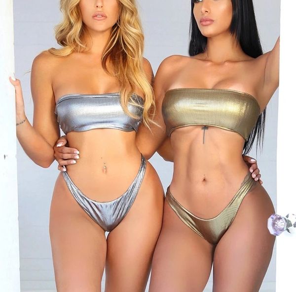 2023 new swimwear solid color gilded bra women's split swimwear low waist bikini swimwear, White;black
2023 new swimwear solid color gilded bra women's split swimwear low waist bikini swimwear, White;black