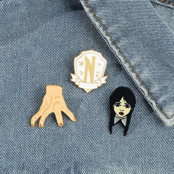 wednesday adams family brooch cute anime movies games hard enamel pins collect metal cartoon brooch backpack hat bag collar lapel badges, Blue
wednesday adams family brooch cute anime movies games hard enamel pins collect metal cartoon brooch backpack hat bag collar lapel badges, Blue