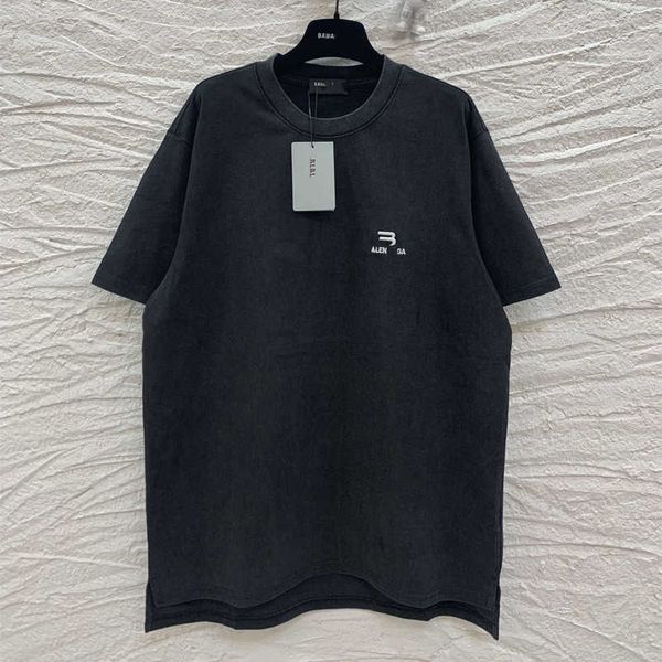 womens designer t shirt shirt high edition 2023 summer family double hook letter embroidery wash water old sleeve t-shirt, White;black
womens designer t shirt shirt high edition 2023 summer family double hook letter embroidery wash water old sleeve t-shirt, White;black