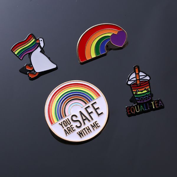 lgbt duck rainbow flag pearl milk tea rainbow badge cute anime movies games hard enamel pins collect metal cartoon brooch backpack hat bag c, Blue
lgbt duck rainbow flag pearl milk tea rainbow badge cute anime movies games hard enamel pins collect metal cartoon brooch backpack hat bag c, Blue