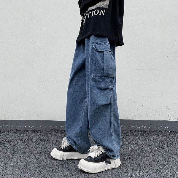 men's jeans men jeans wide leg denim cargo jean pants loose straight baggy men's jeans hip hop streetwear skateboard neutral denim, Blue
men's jeans men jeans wide leg denim cargo jean pants loose straight baggy men's jeans hip hop streetwear skateboard neutral denim, Blue