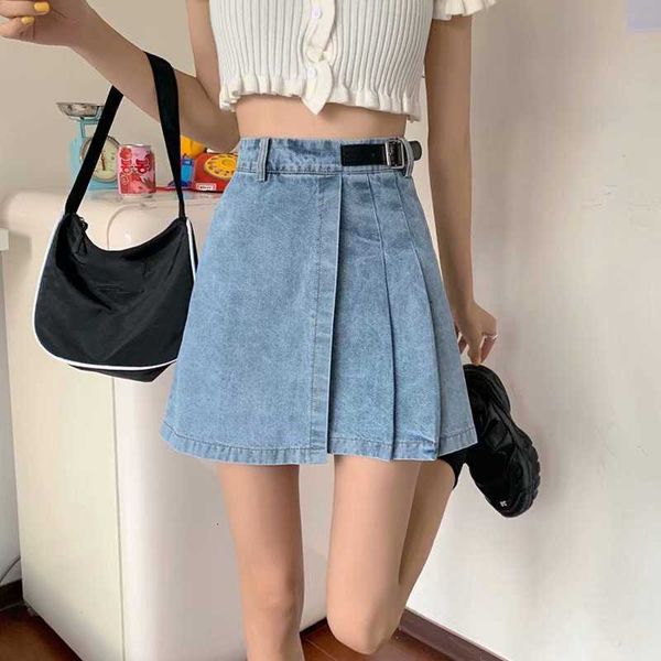 women's summer denim 2023 new large fat mm pleated student high waist thin versatile a-line skirt, Black
women's summer denim 2023 new large fat mm pleated student high waist thin versatile a-line skirt, Black