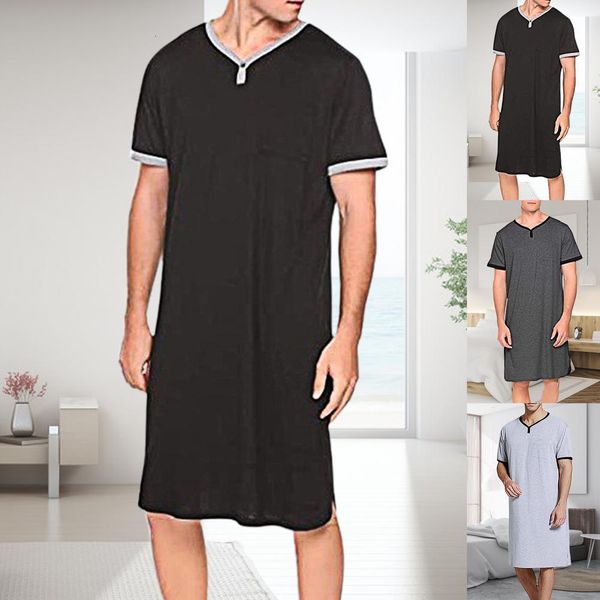 men's sleepwear men sleepwear short sleeve o neck pocket nightdress loose kneelength nightgown homewear plus size 3xl warm clothes for, Black;brown
men's sleepwear men sleepwear short sleeve o neck pocket nightdress loose kneelength nightgown homewear plus size 3xl warm clothes for, Black;brown
