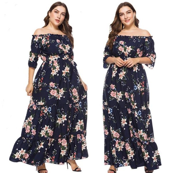 plus size dresses summer european and american style size bohemia slash neck printed dress for women 230410, Black
plus size dresses summer european and american style size bohemia slash neck printed dress for women 230410, Black