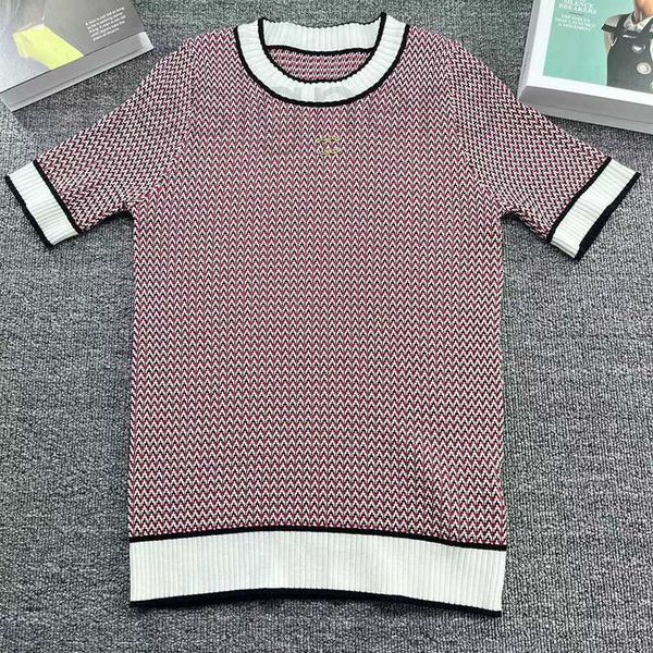 women's t-shirt designer 2023 spring/summer chic new t-shirt round neck pullover thin striped knit slim fit french short sleeve women h, White
women's t-shirt designer 2023 spring/summer chic new t-shirt round neck pullover thin striped knit slim fit french short sleeve women h, White