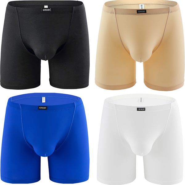 underpants ikingsky men's long leg boxer seamless front breathable trunks silky no ride up underwear stretch men underpanties 230410, Black;white
underpants ikingsky men's long leg boxer seamless front breathable trunks silky no ride up underwear stretch men underpanties 230410, Black;white