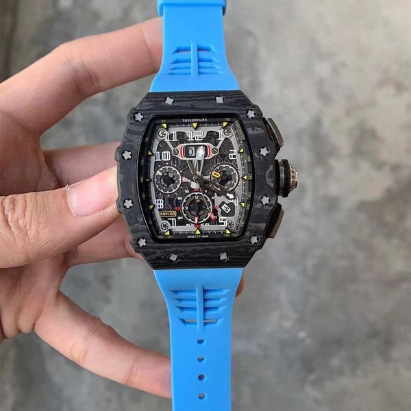 luxury milles richards business casual carbon fiber men's automatic mechanical watch multifunctional atmosphere fashion barrel miller a, Slivery;black
luxury milles richards business casual carbon fiber men's automatic mechanical watch multifunctional atmosphere fashion barrel miller a, Slivery;black