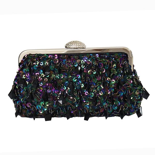 handbags hand bag clutch new gemstone pendant evening bag lady beaded evening piece banquet bag clutch bag, Black
handbags hand bag clutch new gemstone pendant evening bag lady beaded evening piece banquet bag clutch bag, Black