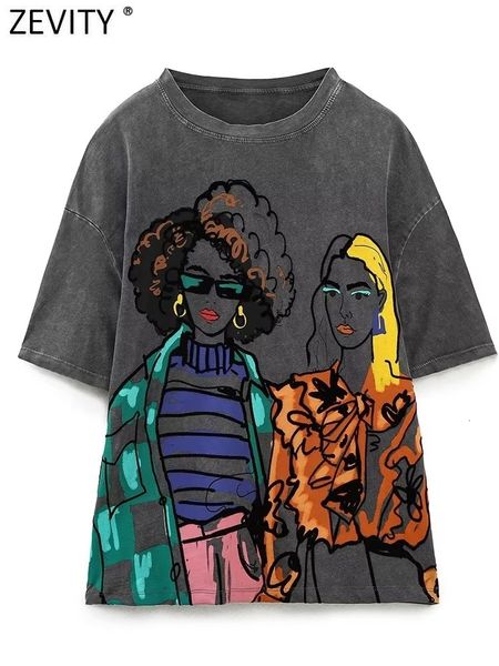 women's t-shirt zevity women fashion contrast color girls print casual t shirt female basic o neck short sleeve chic leisure t3069 230, White
women's t-shirt zevity women fashion contrast color girls print casual t shirt female basic o neck short sleeve chic leisure t3069 230, White