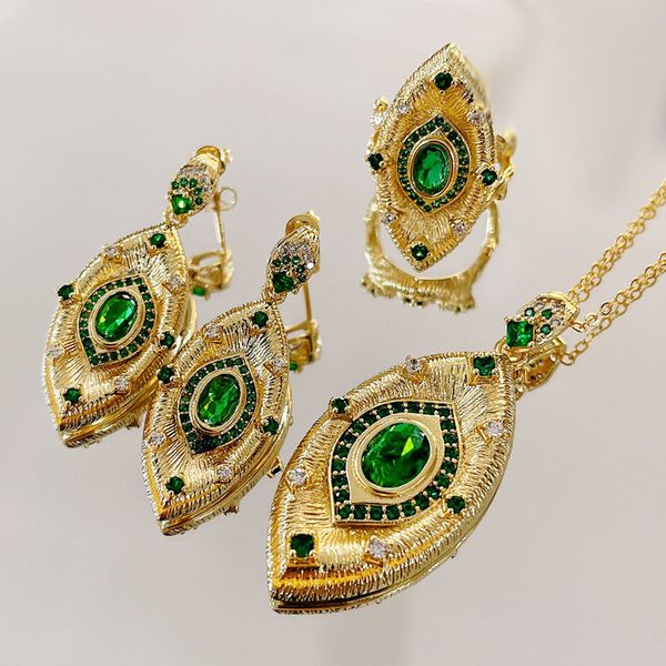 emerald earrings ring & pendant necklace devil eye wedding sets for wemon love fashion jewelry rose gold plated luxury jewelry able to opene, Silver
emerald earrings ring & pendant necklace devil eye wedding sets for wemon love fashion jewelry rose gold plated luxury jewelry able to opene, Silver
