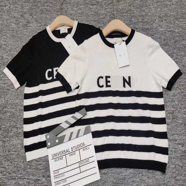 2023 womens designer t shirt tracksuit hh2023 spring/summer trend casual black white stripe contrast panel crew neck sleeve t-shirt women, White;black
2023 womens designer t shirt tracksuit hh2023 spring/summer trend casual black white stripe contrast panel crew neck sleeve t-shirt women, White;black