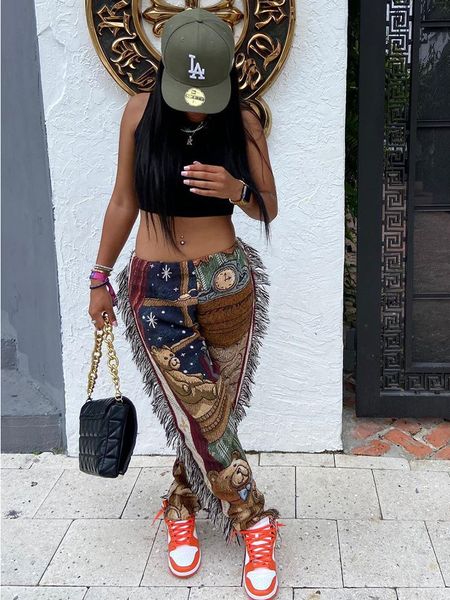 women's pants s streetwear bears print jogger cargo trousers for women high waist side tassels pant active sporty workout baggy sweatpa, Black;white
women's pants s streetwear bears print jogger cargo trousers for women high waist side tassels pant active sporty workout baggy sweatpa, Black;white