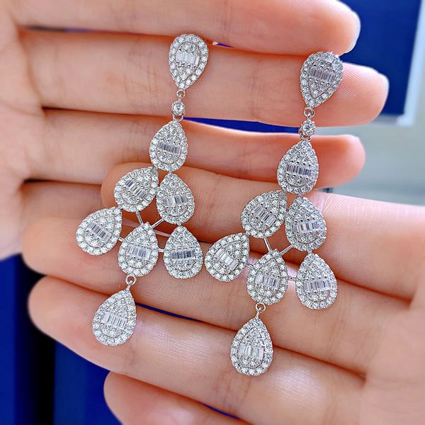 vintage diamond dangle earring 100% real 925 sterling silver wedding drop earrings for women bridal promise engagement jewelry, Golden;silver
vintage diamond dangle earring 100% real 925 sterling silver wedding drop earrings for women bridal promise engagement jewelry, Golden;silver
