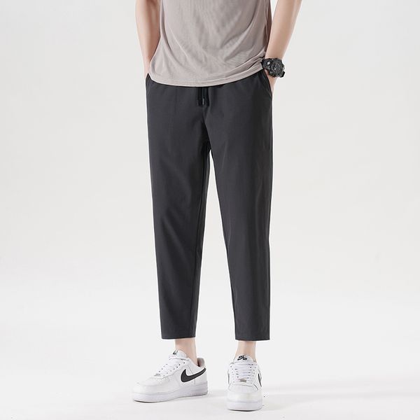 men's pants summer men's casual ice silk pants korean trend loose straight tube thin harlan trousers quick drying 9point sweatpant, Black
men's pants summer men's casual ice silk pants korean trend loose straight tube thin harlan trousers quick drying 9point sweatpant, Black