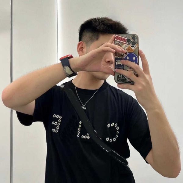 designer summer women t shirt shirt high edition summer letter eyelet metal perforated round neck sleeve loose fit t-shirt, White
designer summer women t shirt shirt high edition summer letter eyelet metal perforated round neck sleeve loose fit t-shirt, White