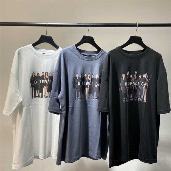 womens designer t shirt tracksuit correct version classic basic band portrait print os loose sleeve t-shirt, White;black
womens designer t shirt tracksuit correct version classic basic band portrait print os loose sleeve t-shirt, White;black