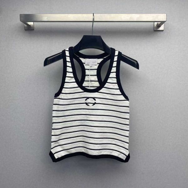 womens designer t shirt shirt classic stripe knitted for 2023 summer fit slim bottom tank top, White;black
womens designer t shirt shirt classic stripe knitted for 2023 summer fit slim bottom tank top, White;black