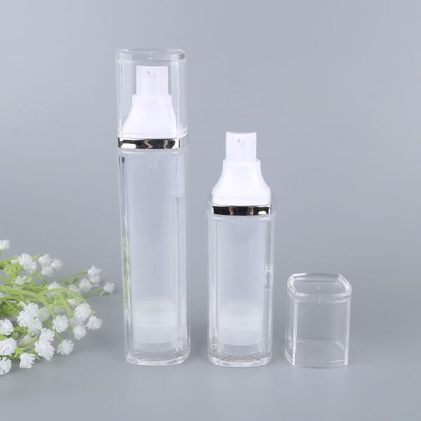 30ml 50ml empty airless pump bottles square acrylic portable vacuum cosmetic cosmetic treatment lotion cream pump travel bottle
30ml 50ml empty airless pump bottles square acrylic portable vacuum cosmetic cosmetic treatment lotion cream pump travel bottle