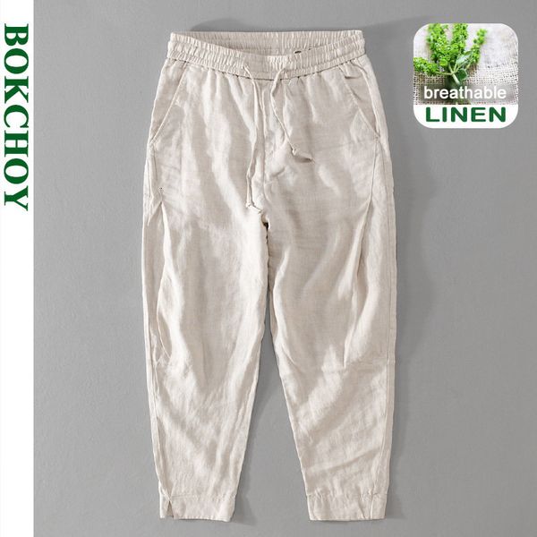 men's pants 2023 spring summer loose 100 linen casual anklelength men clothing thin oversize trousers f7404 230410, Black
men's pants 2023 spring summer loose 100 linen casual anklelength men clothing thin oversize trousers f7404 230410, Black