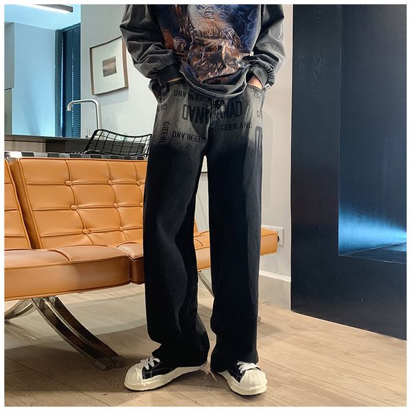men's pants deeptown vintage letter jeans for men hip hop straight denim man loose casual trousers male streetwear clothes oversize 230, Black
men's pants deeptown vintage letter jeans for men hip hop straight denim man loose casual trousers male streetwear clothes oversize 230, Black