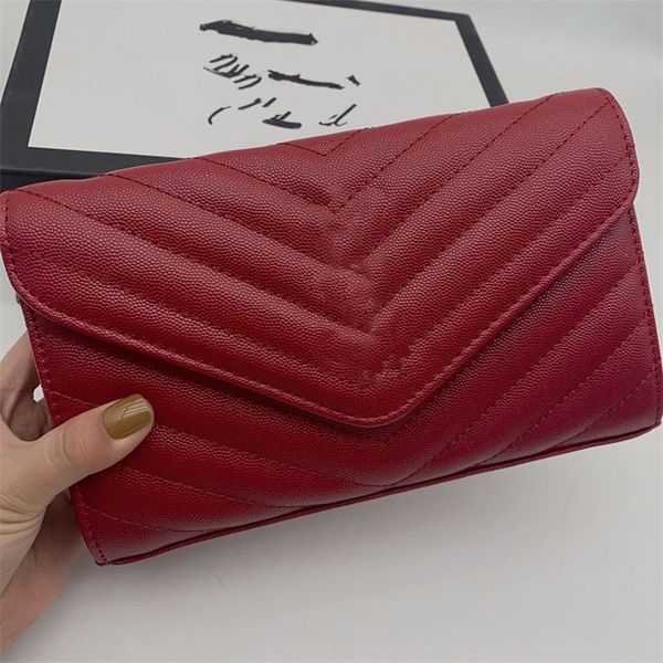 Ladies Fashion Designer Bag Pure Color Classic Envelope Bags Women Portable Shoulder Bag Metal Chain Luxury Handbags Multi Occasion Use, A3# black caviar-gold chain
Ladies Fashion Designer Bag Pure Color Classic Envelope Bags Women Portable Shoulder Bag Metal Chain Luxury Handbags Multi Occasion Use, A3# black caviar-gold chain