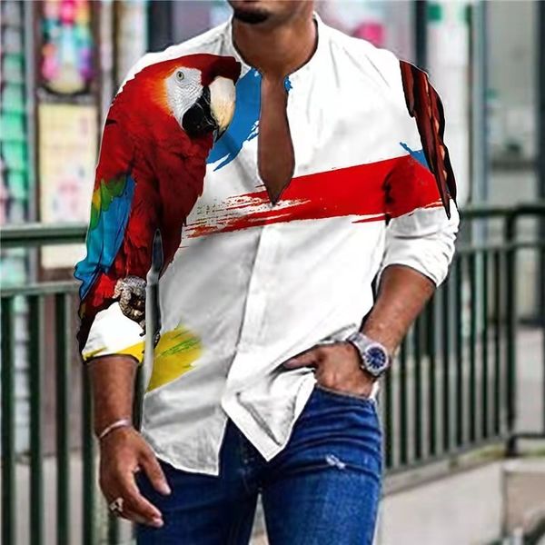 men's casual shirts spring men shirts baggy parrot butterfly ink print long sleeve hip hop vintage loose oversized shirts for male clot, White;black
men's casual shirts spring men shirts baggy parrot butterfly ink print long sleeve hip hop vintage loose oversized shirts for male clot, White;black