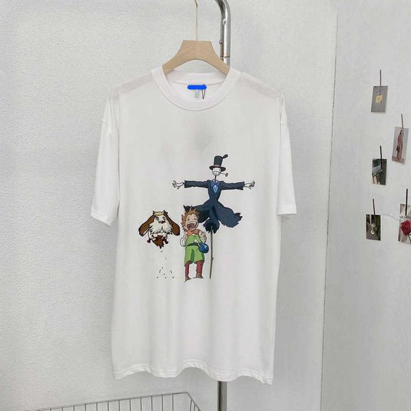 2023 new designer womens t shirt high-end shirt high-end luojia scarecrow cartoon printed sleeve t-shirt 2023 summer casual same top, White
2023 new designer womens t shirt high-end shirt high-end luojia scarecrow cartoon printed sleeve t-shirt 2023 summer casual same top, White