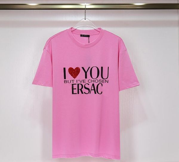 white designer t shirt summer short sleeve red heart rhinestone women men tshirt tee mens clothes, White;black
white designer t shirt summer short sleeve red heart rhinestone women men tshirt tee mens clothes, White;black