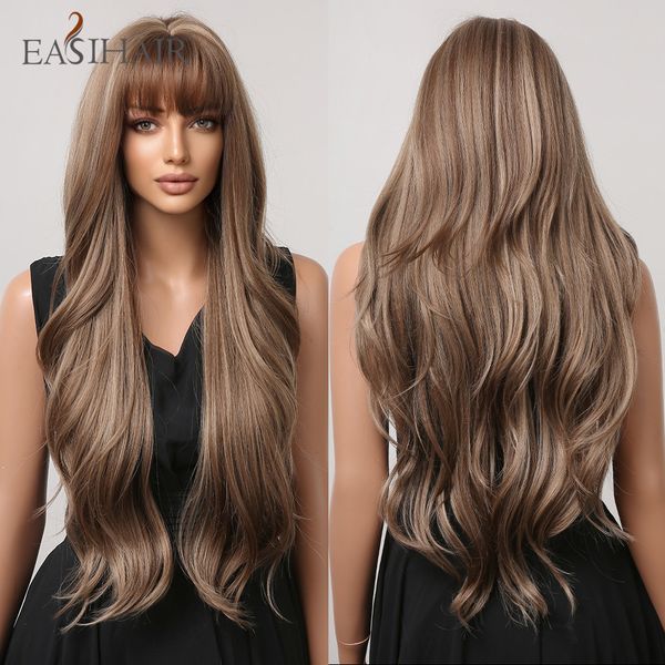 synthetic wigs easihair brown mixed blonde with bang long natural wavy hair wig for black women daily cosplay use heat resistant 230410
synthetic wigs easihair brown mixed blonde with bang long natural wavy hair wig for black women daily cosplay use heat resistant 230410