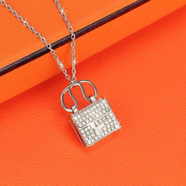 stainless steel bag with full diamond necklace female fashion titanium pendant student internet celebrity new ins trend, Black
stainless steel bag with full diamond necklace female fashion titanium pendant student internet celebrity new ins trend, Black