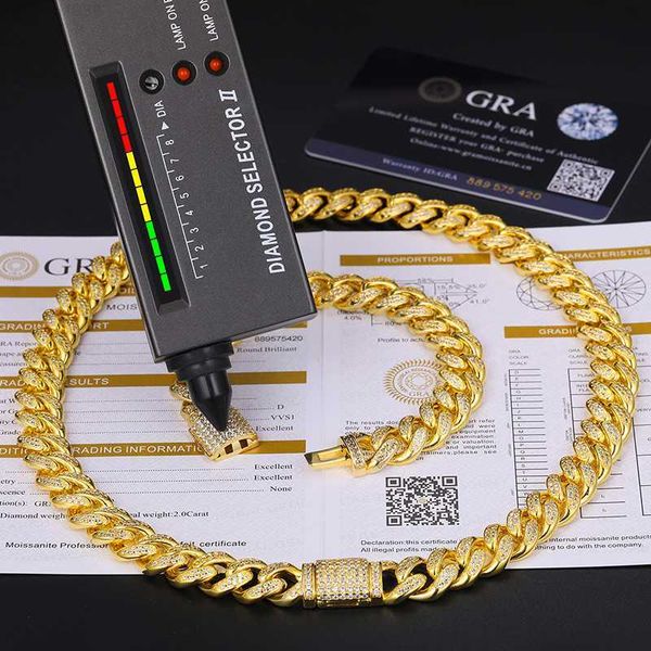 mossinate hip hop jewelry 12mm gold plated 925 sterling silver vvs moissanite diamond iced out cuban link chain necklace
mossinate hip hop jewelry 12mm gold plated 925 sterling silver vvs moissanite diamond iced out cuban link chain necklace