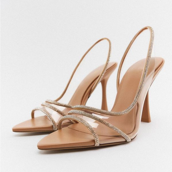 sandals shoes for women summer fairy crystal slim heel pointed high heels temperament transparent 230408, Black
sandals shoes for women summer fairy crystal slim heel pointed high heels temperament transparent 230408, Black