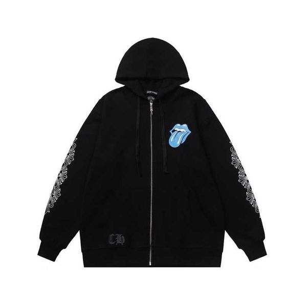 men's hoodies sweatshirts designer chrome//heart ch crow rolling stone co branded red lip print coat sweater, Black
men's hoodies sweatshirts designer chrome//heart ch crow rolling stone co branded red lip print coat sweater, Black
