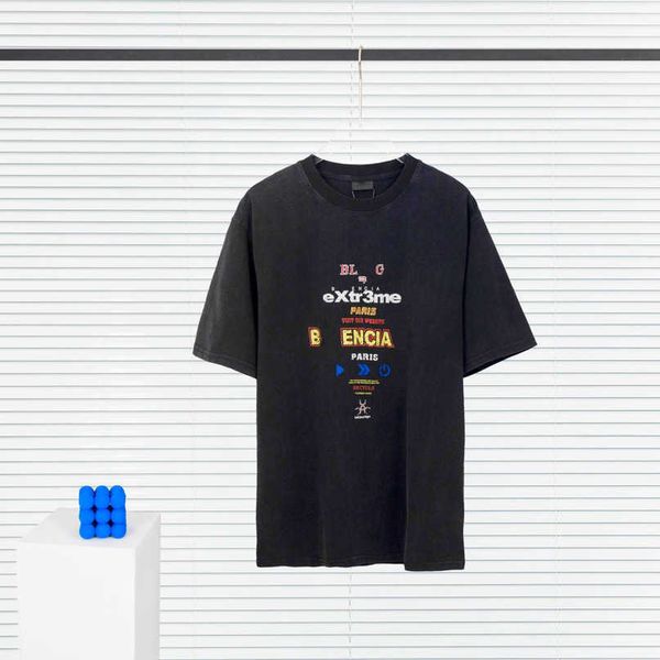 designer new women t shirt correct 23ss summer washed old print os loose sleeve t-shirt, White
designer new women t shirt correct 23ss summer washed old print os loose sleeve t-shirt, White