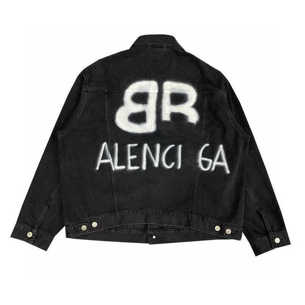 designer new women t shirt shirt high edition spring/summer family double graffiti night light reflective wash denim jacket, Black;brown
designer new women t shirt shirt high edition spring/summer family double graffiti night light reflective wash denim jacket, Black;brown