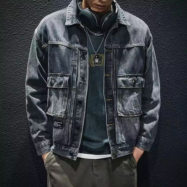 men's jackets mens denim pockets decors fashion coat trendy retro style loose fit clothes 230410, Black;brown
men's jackets mens denim pockets decors fashion coat trendy retro style loose fit clothes 230410, Black;brown