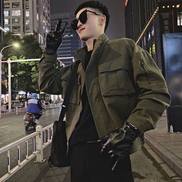 men's jackets 2023 corduroy korean fashion loose spring and autumn retro casual cargo solid color male outerwear 230410, Black;brown
men's jackets 2023 corduroy korean fashion loose spring and autumn retro casual cargo solid color male outerwear 230410, Black;brown