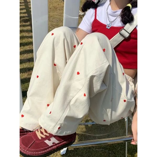 women's pants s korean style women sports cute wide leg fashion love print jokers trousers female harajuku sweatpants beige 230410, Black;white
women's pants s korean style women sports cute wide leg fashion love print jokers trousers female harajuku sweatpants beige 230410, Black;white