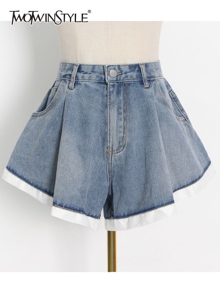 women's shorts twotwinstyle korean fashion denim shorts women's high waist patch work color lock loose shorts women's summer, White;black
women's shorts twotwinstyle korean fashion denim shorts women's high waist patch work color lock loose shorts women's summer, White;black