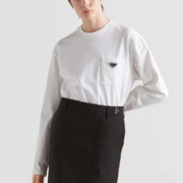 Woman Clothing New Metal Triangle Comfortable Casual Super Versatile Round Neck Pocket Long Sleeve T-shirt Underlay Women's Top, Black
Woman Clothing New Metal Triangle Comfortable Casual Super Versatile Round Neck Pocket Long Sleeve T-shirt Underlay Women's Top, Black