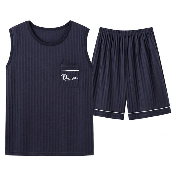 men's sleepwear summer knitted cotton sleeveless men pajamas sets vest pajama for men sleepwear suit homewear big size l5xl 230410, Black;brown
men's sleepwear summer knitted cotton sleeveless men pajamas sets vest pajama for men sleepwear suit homewear big size l5xl 230410, Black;brown