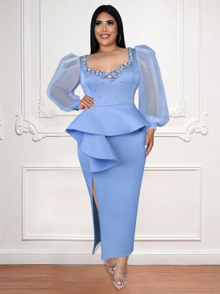 plus size dresses size party dress curvy women long puff tulle sleeve beading peplum evening birthday 4xl outfits for ladies event occasion, Black
plus size dresses size party dress curvy women long puff tulle sleeve beading peplum evening birthday 4xl outfits for ladies event occasion, Black