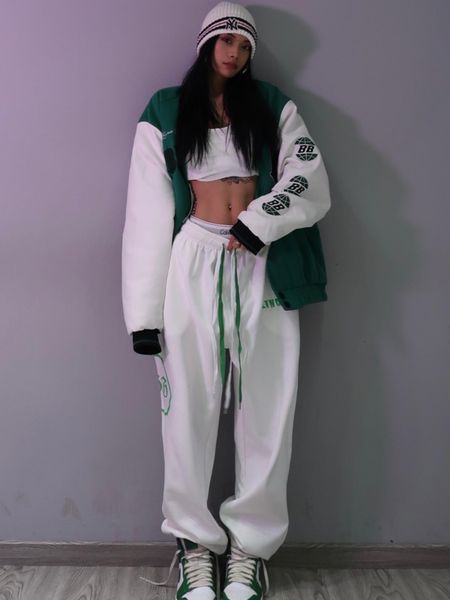 women's pants s houzhou jogging sweatpant spring korean fashion white joggers sports harajuku casual loose oversize trousers 230410, Black;white
women's pants s houzhou jogging sweatpant spring korean fashion white joggers sports harajuku casual loose oversize trousers 230410, Black;white