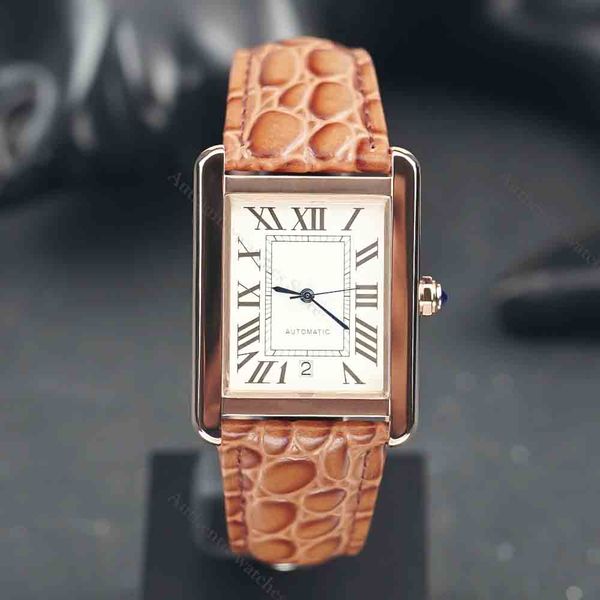 2022 new tank solo xl rose gold silver dial steel mens watch mechanical watch for men luxury watch men reloj hombre101, Slivery;brown
2022 new tank solo xl rose gold silver dial steel mens watch mechanical watch for men luxury watch men reloj hombre101, Slivery;brown