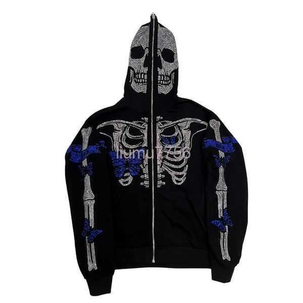 men's hoodies y2k full zip up hoodie men autumn winter gothic rhinestones web sweatshirt hip hop grunge skeleton oversized jacket 93um, Black
men's hoodies y2k full zip up hoodie men autumn winter gothic rhinestones web sweatshirt hip hop grunge skeleton oversized jacket 93um, Black