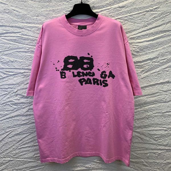 womens designer t shirt shirt high edition handpainted graffiti letter print burnished sleeve t-shirt, White;black
womens designer t shirt shirt high edition handpainted graffiti letter print burnished sleeve t-shirt, White;black