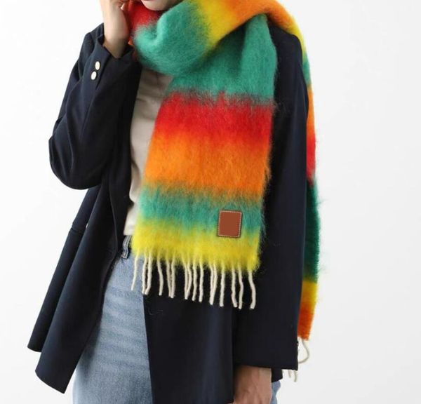 Winter Rainbow Scarf Classic Designer Cashmere Warm Scarves Mens Womens Winter Large Monogrammed Shawl Scarf
Winter Rainbow Scarf Classic Designer Cashmere Warm Scarves Mens Womens Winter Large Monogrammed Shawl Scarf